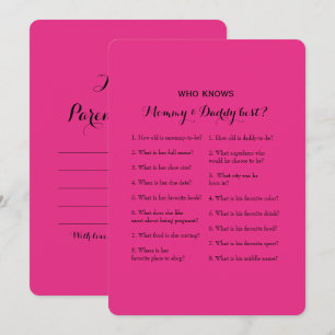 Invitation Doubles jeux latéraux de baby shower - conseil  
