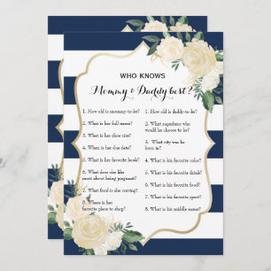 Invitation Doubles jeux latéraux de baby shower - conseil  