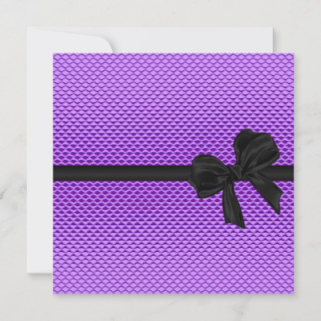 Invitation Douce 16 Anniversaire Glam Purple Parties scintill (Devant)