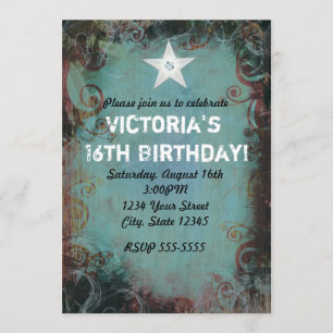 Invitation douce 16 ans Cowgirl Country Western