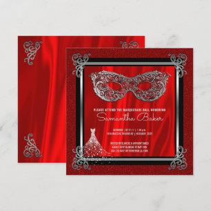Invitation Douce 16 Masquerade  Anniversaire de l'Sweet sixte