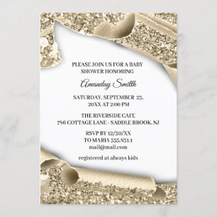 Invitation Douce 16e Fête des mariées 3D Parties scintillant 