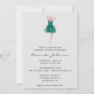 Invitation Douce 16e Fête des mariées Turquoise Parties scint