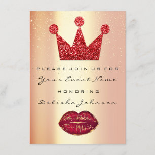 Invitation Douce 16ème Fête des mariées Quinceanera Kiss Crow