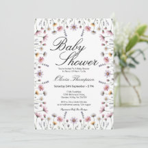 Douce Baby Shower Bohème Fleur de Champ aux Pastel
