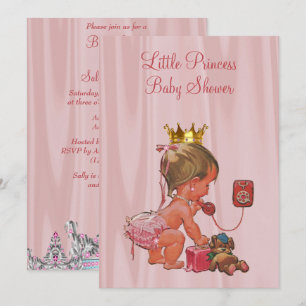 Invitation Douce Baby Shower de Princesse Rose