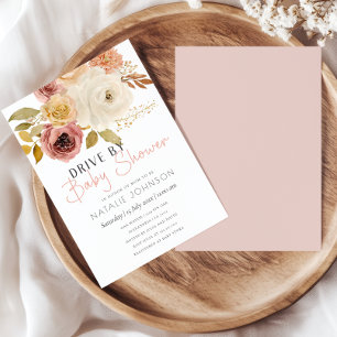 Invitation Douce Baby Shower Florale de Printemps et d'Automn