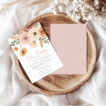 Douce Baby Shower Florale Printemps Automne Fille