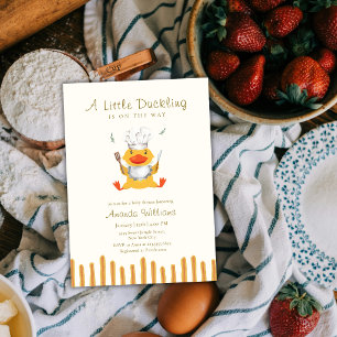 Invitation Douce Baby Shower Petite Canard Mignonne