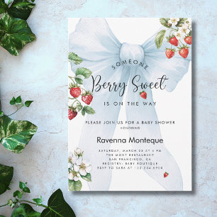 Invitation Douce Baie Rose Bleu Arc-en-ciel Baby Shower 