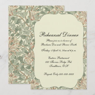Invitation Douce Chèvre Vintage William Morris Chèvrefeuille