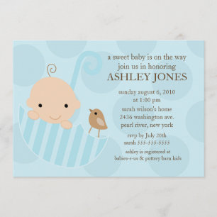 Invitation douce de baby shower de garçon de