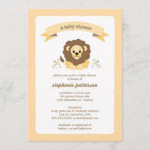 Invitation douce de baby shower de jungle de petit