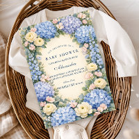 Douce Élégance de Baby Shower aux Hortensias Bleus