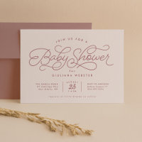 Douce et simple baby shower rose avec une touche d
