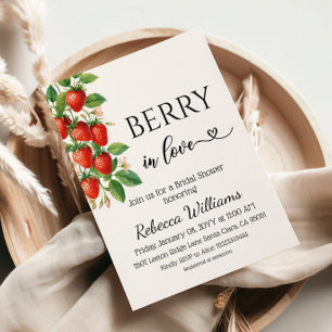 Invitation Douce Été de Fraises pour Mariage
