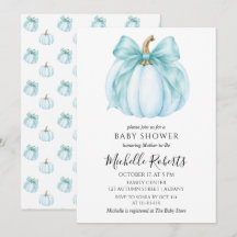 Douce Fête de Bébé Petite Citrouille Bleue