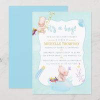 Douce Fête de Naissance Licorne Rhinocéros Aquarel