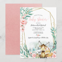 Douce Fête Florale de la Forêt pour Bébé