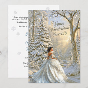 Invitation Douce forêt magique de Winter Wonderland pour Seiz