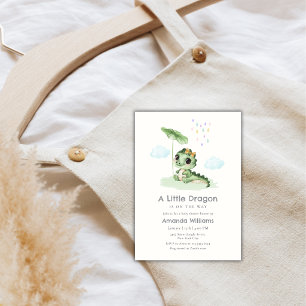 Invitation Douce Goutte de Pluie Petite Fête de Naissance de 