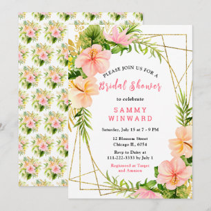 Invitation Douce Jungle Tropicale pour une Baby Shower