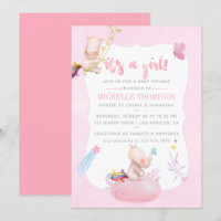 Douce Licorne Rhinocéros Aquarelle Baby Shower Fil