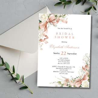 Invitation Douce Mariée Arc-en-Ciel Aquarelle Florale