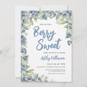 Invitation Douce Myrtille Garçon Fille Baby Shower