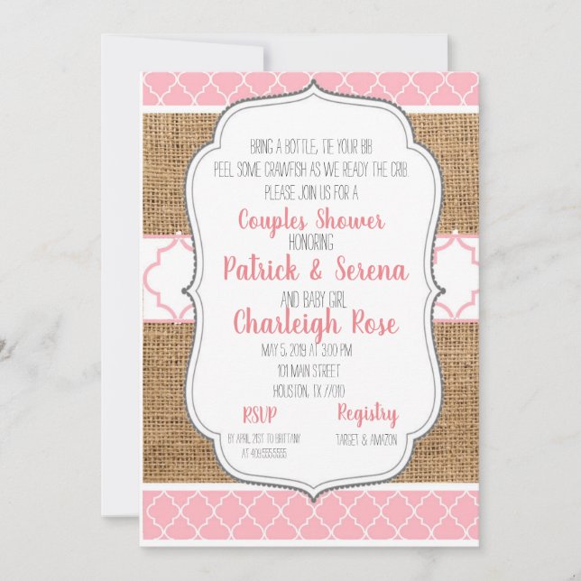 Invitation Douce Nuit Crevette (Devant)