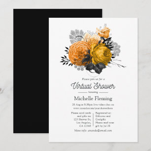 Invitation Douce Nuit d'Halloween Floral Virtuelle