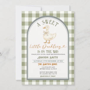 Invitation Douce petite caneton colvert gingembre Baby Shower