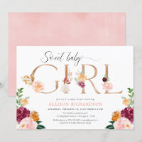 Douce petite fille rose d'or burgundy douche rouss
