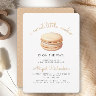 Invitation Douce Petite Macaron de Cookie Fête Prénatale Neut