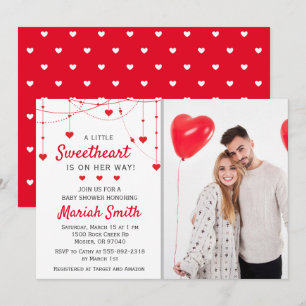 Invitation Douce Saint-Valentin Fille Garçon Baby Shower