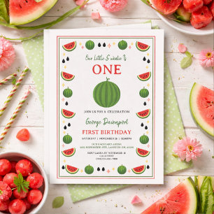Invitation Douce Unique dans une fête du 1er anniversaire Mel