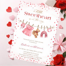 Douce valentine clothesline baby shower