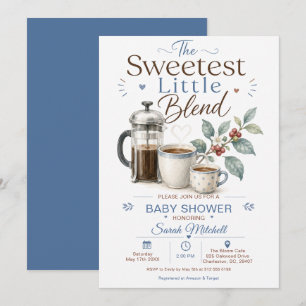 Invitation Douceur Café pour Baby Shower