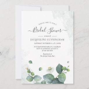 Invitation Douceur de Mariage Eucalyptus Plante Grasse Verdur