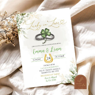 Invitation Douceur verte Fête de mariage chanceuse Shamrock