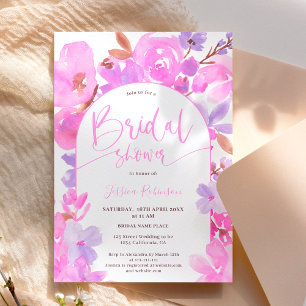Invitation Douche à nuptiale rose vif