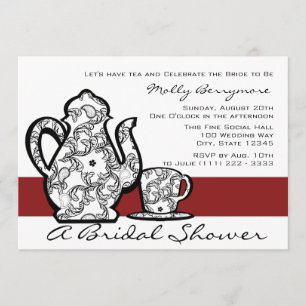 Invitation Douche à thé nuptiale