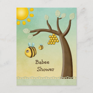 Invitation Douche Bébé, Arbre et Hive