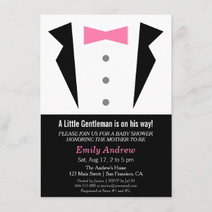 Invitation Douche bébé pour bébé pour bébé de la Cravate Tuxe