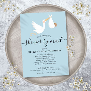 Invitation Douche Bleue Par Courrier Longue Distance Parachut
