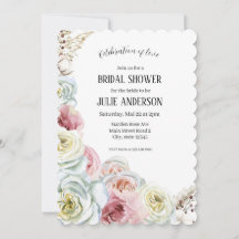 Douche BRIDAL Aquarelle pâle roses