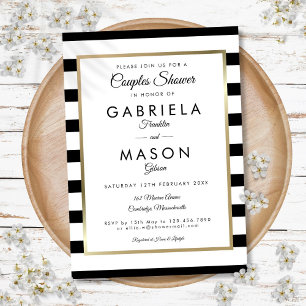 Invitation Douche classique Mariage en bande Couples