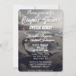 Invitation Douche Couples rôtis huîtres