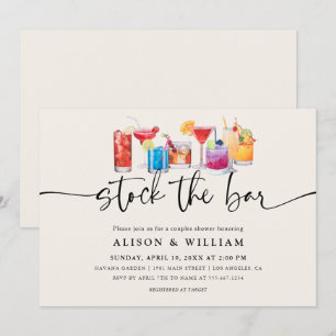 Invitation Douche de couple   Approvisionner le bar 