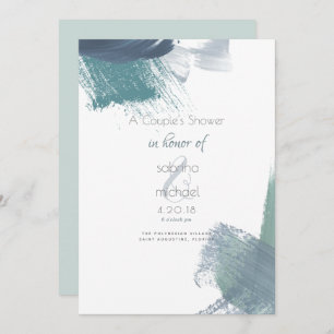 Invitation Douche de couple   Brochures Turquoises